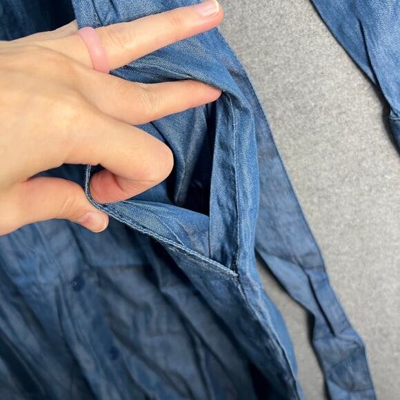 Laurie Felt Women Dress Size Medium Blue Denim Duster Dress - Picture 12 of 15